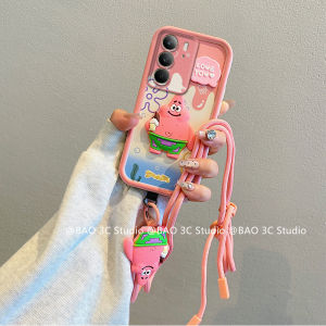 Ins Phone Case Realme C71 C75x NFC Realme 14X 5G New Fashion Cute Cartoon Strawberry Bear Hello Kitty Stereoscopic Doll Casing with Crossbody Lanyard 2025