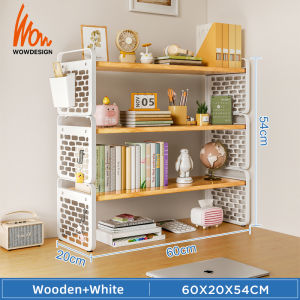 Desk Organizer Pegboard Rack Shelf Multipurpose Adjustable Stackable Storage Rack Table Organizer Desk Bookshelf Rak Meja Office Table Shelf
