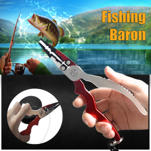 PROMO Tang Pancing Multifungsi Stainless Steel Anti Karat Aluminium Fishing Pliers Hook Remover