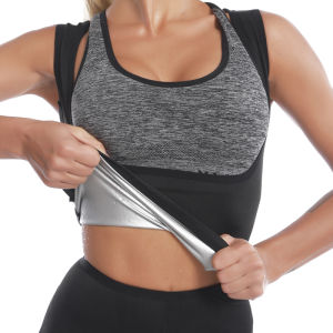 JHHB Women Sauna Sweat Vest Workout Weight Loss Corset Waist Trainer Fat Burner Suits Slimming Body Shapers Gym Trimmer Tops