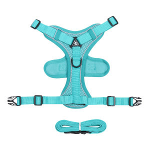 HamshMoc Adjustable Dog Harness And Leash Set Soft Dog Vest Reflective Leash With Comfort Handle For Small Medium Large Dogs