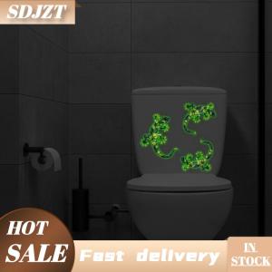 SDJZT Sáng Gecko Dán Huỳnh Quang Có Thể Tháo Rời Glass Decals Cho Bồn Rửa Nhà Vệ Sinh Nước Bồn Rửa Phòng Tắm Sáng Tạo Trang Trí