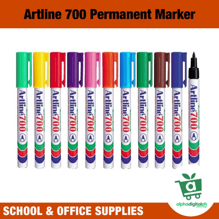 Artline 700 Permanent Marker EK700 0.7mm Black Blue Red Sold Per Pc