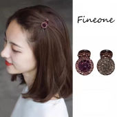 คลิปที่หนีบผมเพชรพลอยเทียมขนาดเล็กของเด็กผู้หญิงกิ๊บติดผมน่ารักเครื่องประดับศีรษะระยิบระยับกิ๊บปิ่นปักผมผมหางม้าแบบเรียบๆ