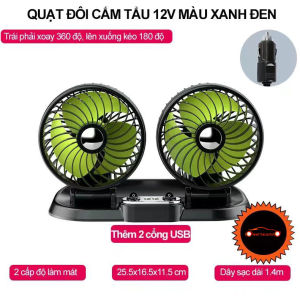 Quạt đôi cổ dài quay trái phải lên xuống không che tầm nhìn