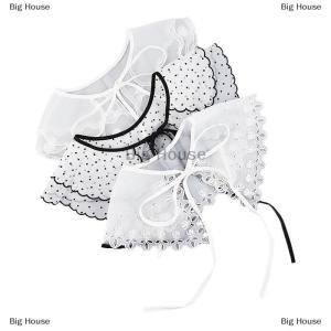 [COD] Big House เสื้อลูกไม้ปลอมสำหรับผู้หญิงเสื้อเมฆไหล่ปลอมสร้อยคอแบบถอดออกได้