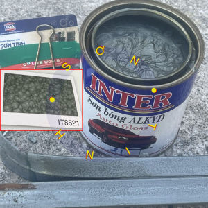 Sơn vân bông Inter sơn sần màu xám xanh 8821 (900gr)