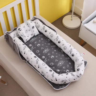 Easyhome.sg | Foldable Baby Bed Portable Newborn Cot | Baby Lounger Nest Sleeping Carry Bag | Infant Crib Travel Bed