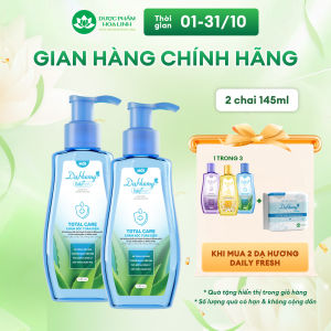 Combo 2 chai dung dịch vệ sinh Dạ Hương Daily Fresh Total Care 145ml - Giúp CHĂM SÓC TOÀN DIỆN