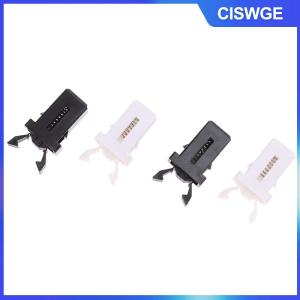 CISWGE 10 cái thùng rác có thể nhựa khóa tự khóa chuyển đổi thay thế bắt tương thích cảm ứng Nắp bin Latch đen trắng sửa chữa Clip