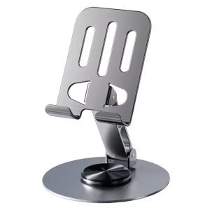 360° Rotating Metal Desk Cellphone Holder Stand /Foldable phone stand holder/Universal for Cellphone & Tablet
