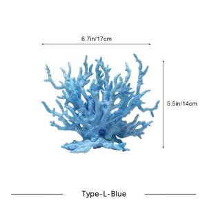 Karang Buat Aquarium Hiasan Aquarium Coral Bahan PVC Dekorasi Aquascape Ornamen Dekorasi Akuarium