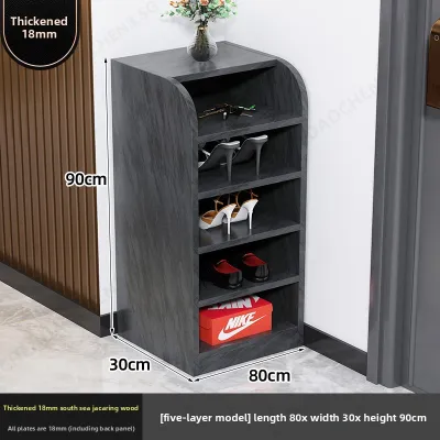 Solid Wood Shoe Rack Multi-Layer Household Economical Storage Rack Space Saving Storage Shoe Cabinet