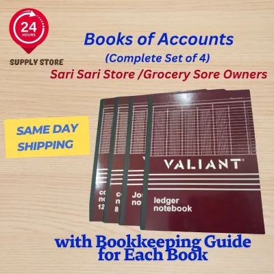 Books of Accounts for Sari-sari Stores Set of 4 with Bookkeeping Guide Sample Transactions Easy to Follow Do it Yourself Bookkeeping for Sari-Sari Store Taxpayers