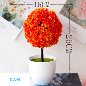 Chậu cây hoa giả TODOCO trang trí nhà cửa chụp ảnh cắm bình bông nhựa để bàn đám cưới và phòng khách bàn thờ cao cấp (kèm chậu)