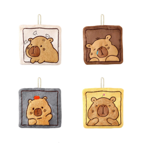 Đáng yêu capybara khăn lau tay mềm mại khăn vi sợi thấm hút nhanh chóng làm khô cho Phòng tắm văn phòng nhà bếp