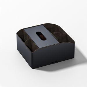 Multi-Function Armrest Storage Box Leather Tissue Box Cup Holder Car Center High-End Organizer Box