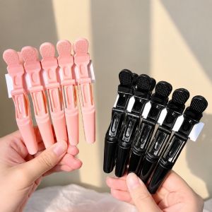 WENKEN 6Pcs Nhiều màu sắc Kẹp tóc cá sấu Chuyên nghiệp Đen Kẹp tóc nhựa Chống trượt Kẹp tóc làm tóc Dụng cụ tạo kiểu tóc