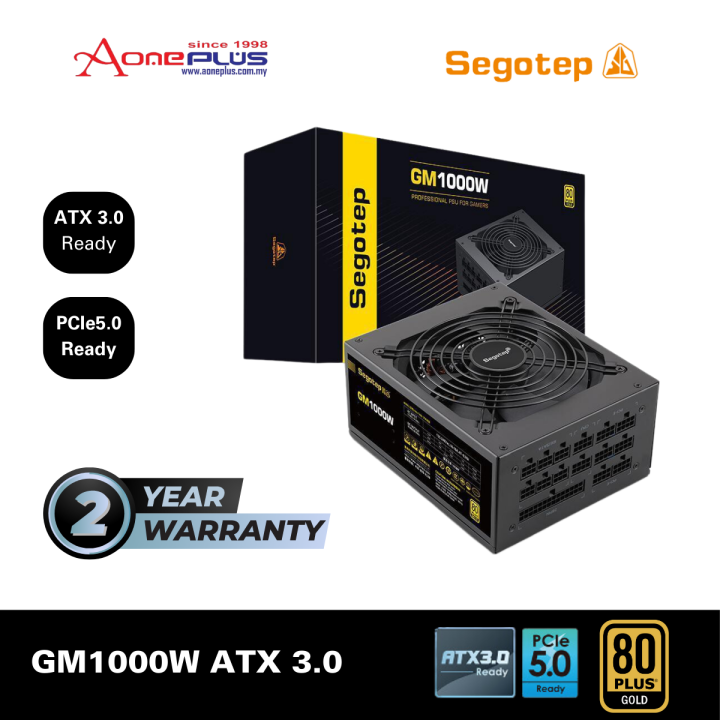 (AONE PLUS SS2) Segotep GM1000 Power Supply 1000W, PCIe 5.0 & ATX 3.0 ...