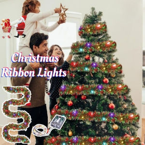 5M Christmas Decorative Glowning Ribbon Fairy Lights DIY String Light Xmas Tree Light Decor for XMAS Garden Party Decor