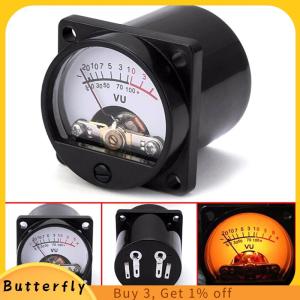 Butterfly 6-12V แผง VU เมตรหลอดไฟอุ่นกลับแสงบันทึกเสียงระดับ AMP Meter