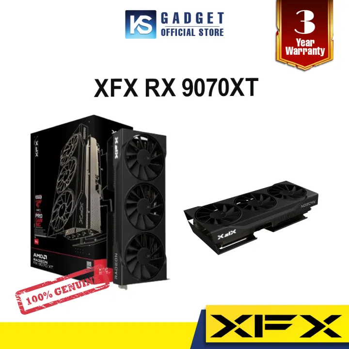 XFX AMD RADEON SWIFT RX 9070 XT OC 16GB DDR6 GRAPHICS CARD BLACK ( RX-97TSWF3B9)