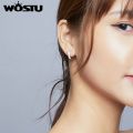 WOSTU Authentic 925 Sterling Silver Luxury Brand Snake Hoop Earrings for Women Wedding Engagement Statement Jewelry ZBSCE922. 