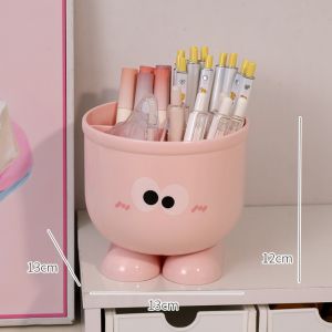 NALANILI Plastic Pen Holder Multipurpose Cartoon Desk Storage Holder Stationery Storage Box