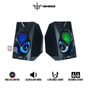 NYK SP-N04 RGB Nemesis Speaker Gaming Stereo Audio untuk Komputer PC Laptop Garansi Resmi 1 Tahun