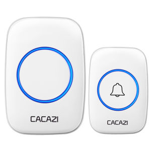 CACAZI A10 Intelligent small AC 100-240V wireless doorbell waterproof 300M range door bell home 60 chimes door ring