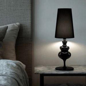 American Table Lamp Night Lamp LED Table Lamp Bedroom Spanish Guard Table Lamp Simple Black LED Table Lamp Bedroom