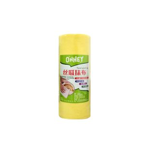 (10 PCS/ROLL) (20CM/28CM) Household Loofah Dishcloth | Kitchen Cleaning Cloth Strong Stain Removal Rag Kain Loofah 丝瓜抹布