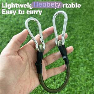 Heabety  Dây thun Carabiner 30 60 90 120cm dây buộc hành lý cắm trại ngoài trời dây phơi quần áo Thiết bị cắm trại bền kéo dài đa chức năng