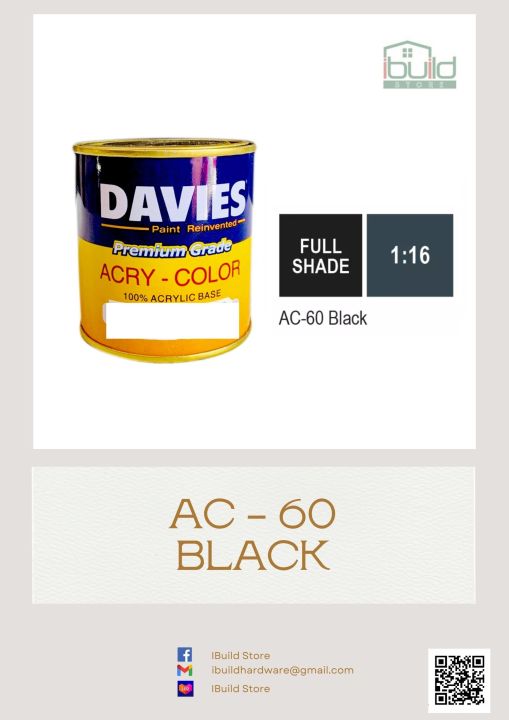 Davies Acry Color Black 1L | Lazada Philippines