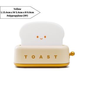 Lumens Cute Mini Toast Table Lamp for bedroom Adjustable LED Night lamp Rechargeable and Timer Night Light for Kids Improve Sleep Comfort Bedside Lamp lampu tidur bilik cantik 定时小夜灯卧室