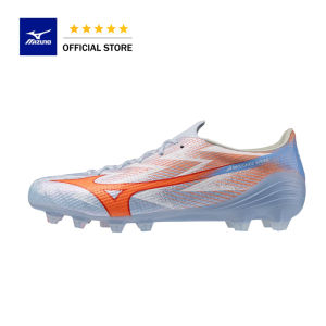 【100% Authentic 】Mizuno Alpha III Japan Made In Japan FG Firm Ground Soccer Cleat BLUE FINCH-LAVA ORANGE