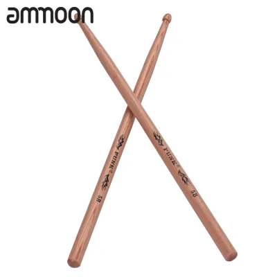 [ammoon]One Pair of 5B/ 5A/ 7A Wooden Drumsticks Drum Sticks Hickory Wood Drum Set Accessories