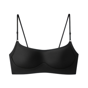 SECONDSKIN Seamless Bra Wirefree Low Cut Detachable Shoulder Strap Bra Ultra-Thin Woman Underwear Breathable Soft Ice Silk Bra