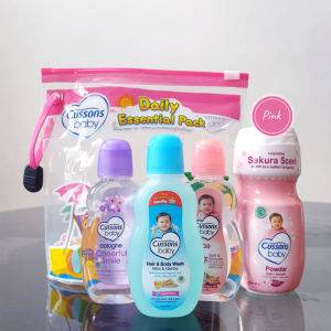 Cussons Baby Daily Essential Pack 4in1 Perlengkapan Mandi Bayi Set - Qlisa