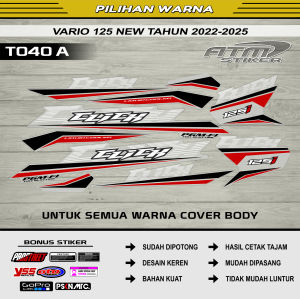 Striping transparant untuk vario 125 new tahun 2022-2024 model variasi