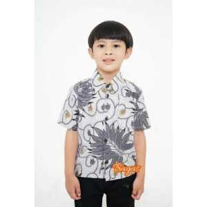 Kemeja batik anak cowok lengan panjang dan pendek umur 3 sampai 10 tahun Couple batik ayah dan anak laki laki bahan katun prima premium motif terbaru