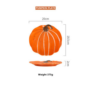 OMK จานอาหารรูปฟักทองจานเซรามิคสลัดการออกแบบที่สร้างสรรค์