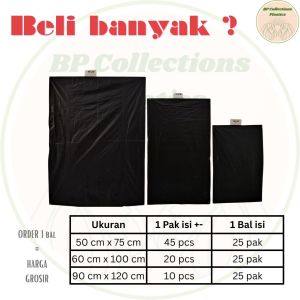 1 BAL PLASTIK SAMPAH 25 KG | KANTONG SAMPAH BESAR UK 50X75/ UK 60X100 / UK 90X120 MLW SJP GROSIR