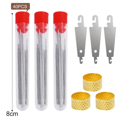 120Pcs Large Eye Stitching Needles Set Stainless Steel Embroidery Needle Yarn Knitting Hand Sewing Needles Household DIY Crafts Tools