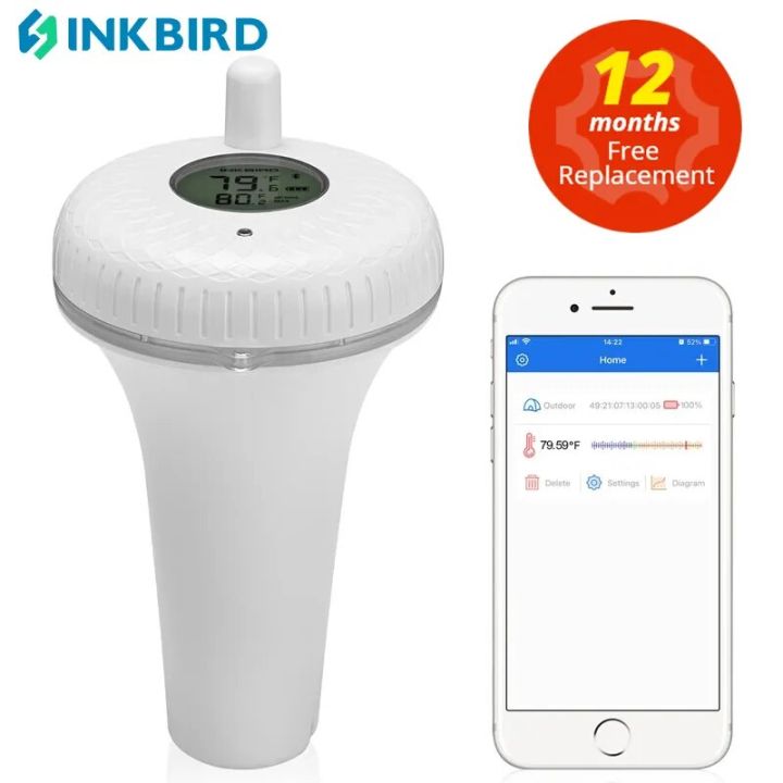 INKBIRD Wireless Floating Pool Thermometer IBS-P01B Swim SPA Pond Tub ...