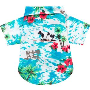 Dog Clothing Pet Clothing Cat Clothing Hawaiian Style Flower Pet Shirt Dog Breathable Cool Clothing