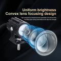 2PCS 60W Super Bright Mini Driving Light Set Led Lights Motorcycle Headlight 2 Color Car Dual Fishey. 
