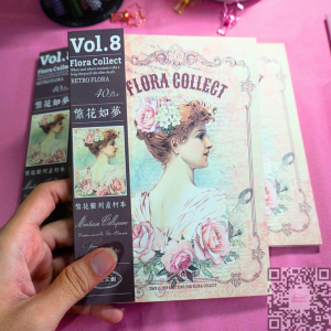 Material Deco Paper 40 lembar Vol 8 Aesthetic Junk Journal Craft DIY Scrapbook Flora Collect Vintage Retro