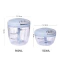 900ml 500ml Manual Food Chopper Mini Food Processor With Rope  Pounding Garlic Cutting Peppers Puree Cooking Machine for Onion Nuts Vegetable Meat Kitchen Slicer Cutter. 