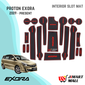 PROTON EXORA INTERIOR SLOT MAT Protector Cover Car Carpet Mattress Storage Decoration Drinks Coaster Rubber Floor Mat Perodua 汽车储物垫